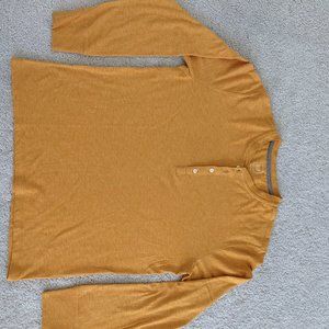 GAP, Large, Long Sleeve Tee, Mustard Yellow